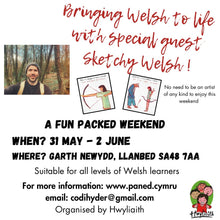 Load image into Gallery viewer, Welsh Weekend with Sketchy Welsh 31 Mai -2 Mehefin  Shared Female Room Deposit £75
