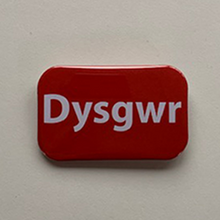 Load image into Gallery viewer, Bathodyn &quot;Dysgwr&quot; Hirsgwar (Rectangular Badge)

