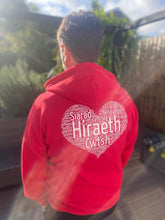 Load image into Gallery viewer, Zipped Hoodie with white print on the back