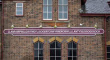 Load image into Gallery viewer, Llanfairpwllgwyngyllgogerychwyrndrobwllllantysiliogogogoch railway sign
