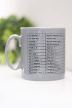 Load image into Gallery viewer, Mwg Cwestiynau Llwyd (Grey Questions Mug )