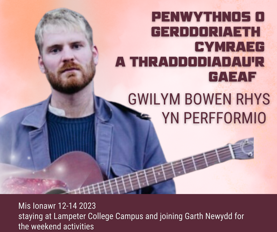 Extra accomodation Please read - Penwythnos Traddodiadau'r Gaeaf  Welsh Winter traditions weekend with guest Gwilym Bowen Rhys - 12-14 Mis Ionawr 2024 Cost £155 - Deposit