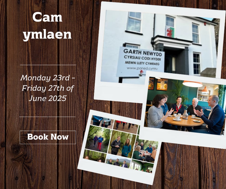 Cam Ymlaen Welsh Course 23-27th June Single room £350 Deposit